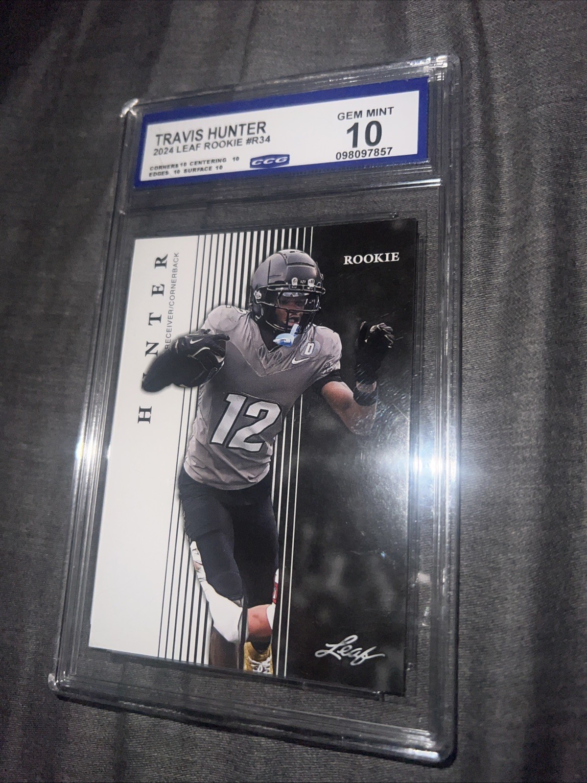 2024 Leaf Rookie Travis Hunter #R-34 CCG GEM MINT 10