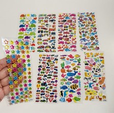 300  Different 3D Puffy Stickers Kids Fish Animals Stars Cars Sea Creatures