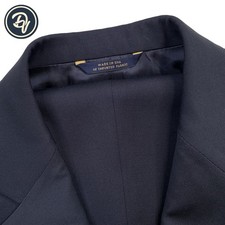 Mens 41 R Brooks Brothers " Madison Fit " Solid Navy Blue Wool Suit Made USA