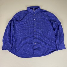 Tommy Hilfiger Button Down Shirt Men's 2XL Blue All Season Stretch Regular Fit