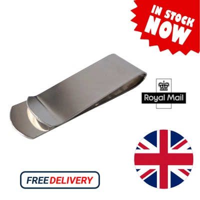 Money Clip Note Thin Cash Wallet Card Holder Silver Stainless Steel - XMAS Gift