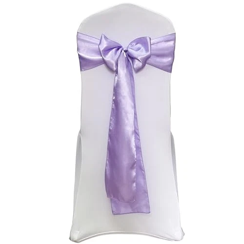 Marcos de silla de satén silla con arco sillas sillas sillas con respaldo 10 púrpura claro Foto 2 de 4
