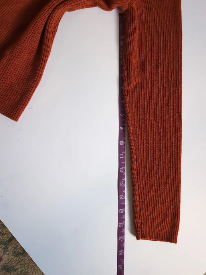 Suéter Vintage Lord & Taylor Italiano Lana Merino Cuello Alto Tejido Acanalado Grande Foto 4 de 4