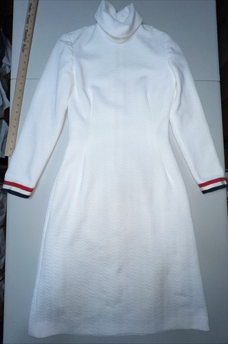 Vintage Monet Chestnut Hill dress size 6 White line A Line Fit And Flare - Picture 1 of 22