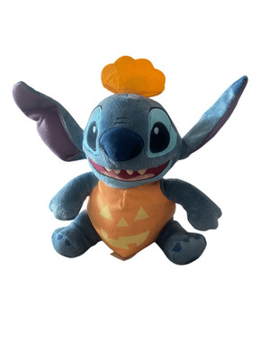 Disney Stitch Kids Blue Orange Halloween Pumpkin Plush Toy