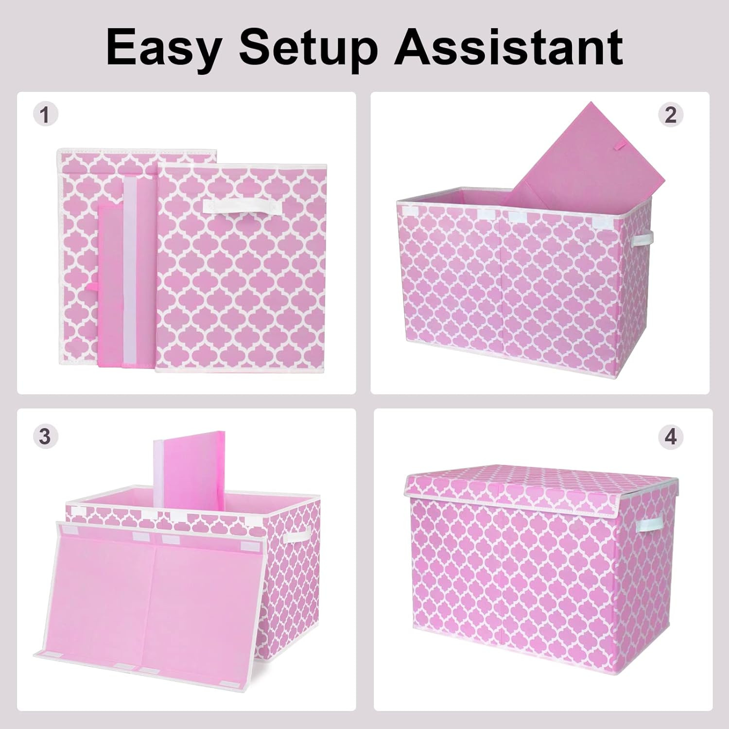 Toy Box for Girls, Kids - Large Toy Chest Organizers and Storage Boxes with Flip