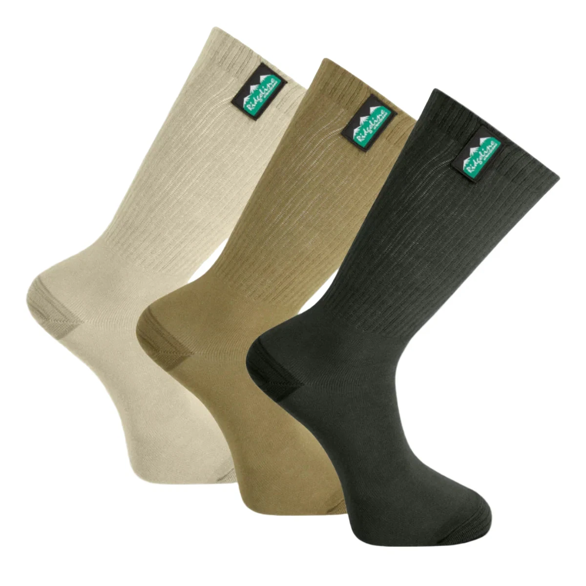 Ridgeline Cotton Light Work Socks Mid Length 3-Pack of Socks - Olive Multi
Opens in a new window or