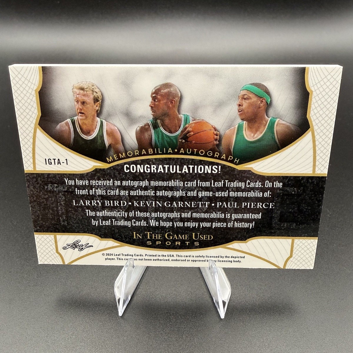 2024 Leaf in the Game Used Sports - Triple Autograph Memorabilia