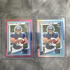 2025 Panini Optic Rated Rookie Cam Skattebo #228 Silver Prizm Holo NY Giants