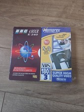 Memorex E-180 SHQ VHS Video Cassette Tape  3 Hours Sealed & BbC 4hr Used  