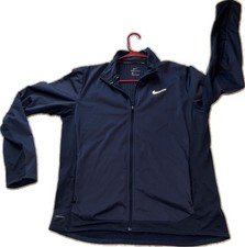 Women  s Nike Shield Running Jacket Navy Blue - Performance Thermal - Size L