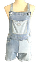 Vintage Levis Shorts Juniors Womens Blue Two Horse Brand Denim Bib Overalls