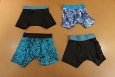 Tek Gear Boys Size Small 8 Black Blue Boxer Brief Underwear 4 Pack New
