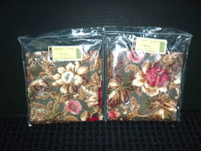 Set of 4 NOS Vtg Longaberger Cotton Fabric Napkins Majolica Garden 19"