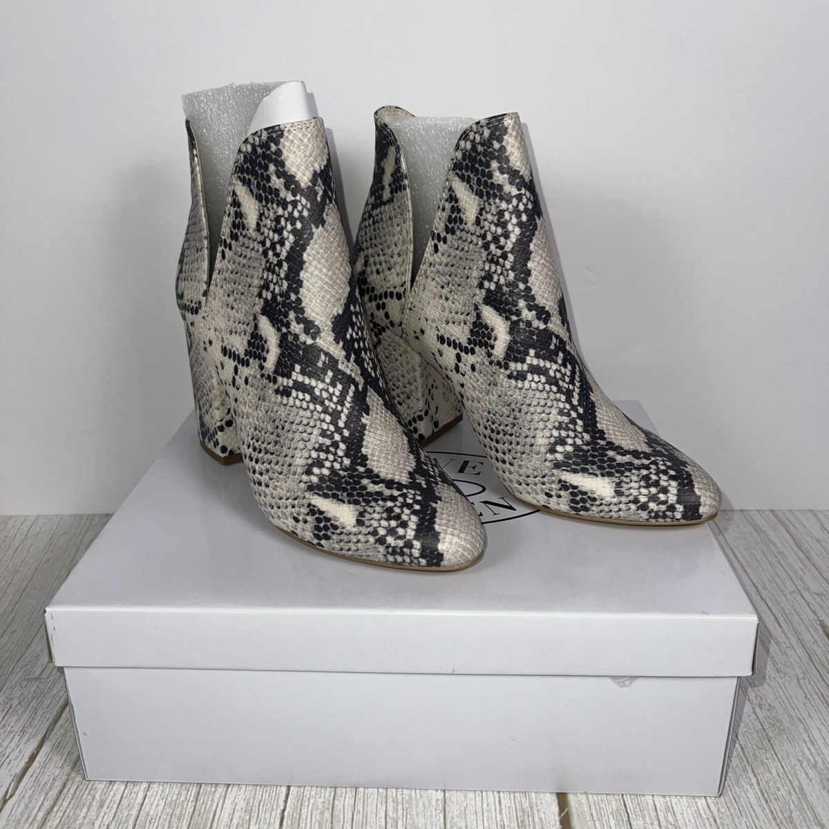 Heeled Boots Steve Madden Multi Snake Booties Steve Madden Womens