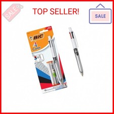 BIC 4-Color 3 1 Retractable Ballpoint Pen with Red, Blue, Black Ink and 0.7 mm M