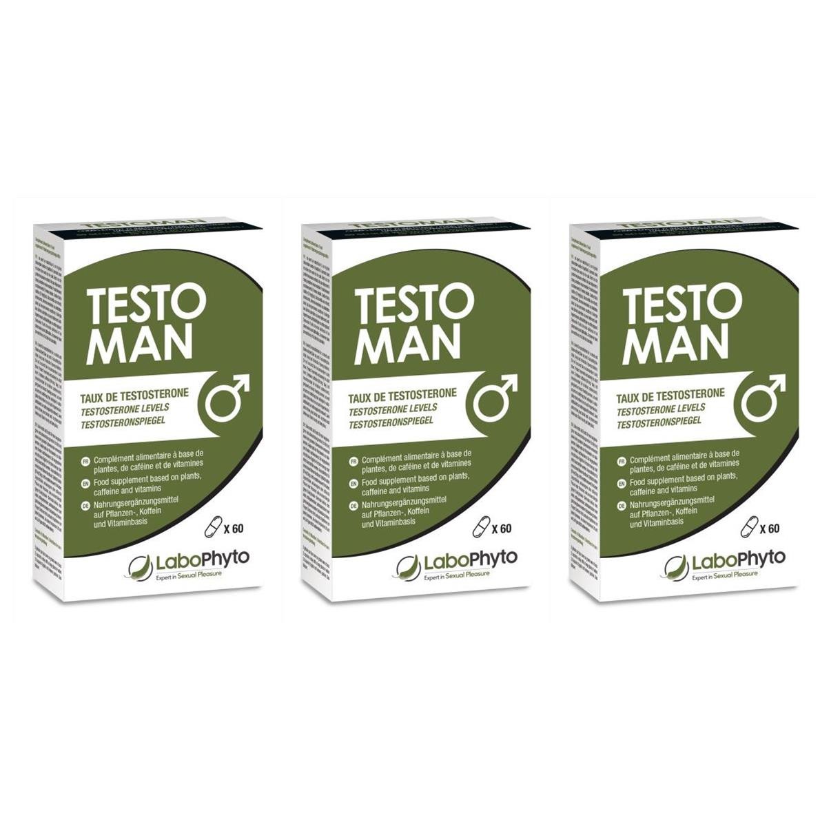 Labophyto Lot de 3 Cures testostérone Contre la Fatigue Masculine