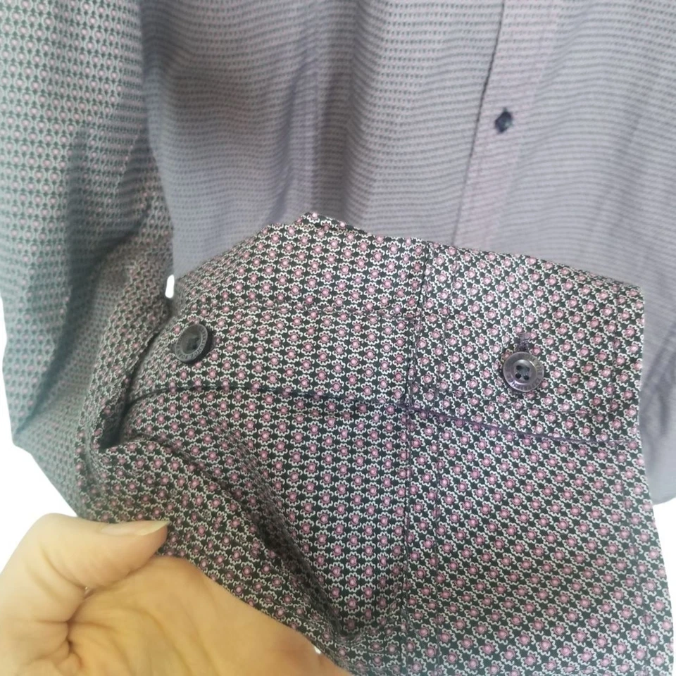Camisa prAna Para Hombres L Púrpura Camisa Con Botones Hombres Camisas Informales Hombres Camisa Con Cuello Foto 4 de 4