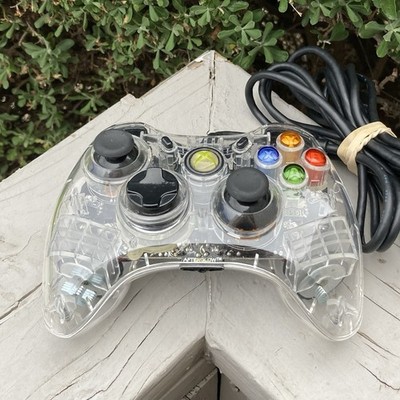 PDP Afterglow Microsoft Xbox 360 Wired Controller PL-3702 Clear Used (READ)