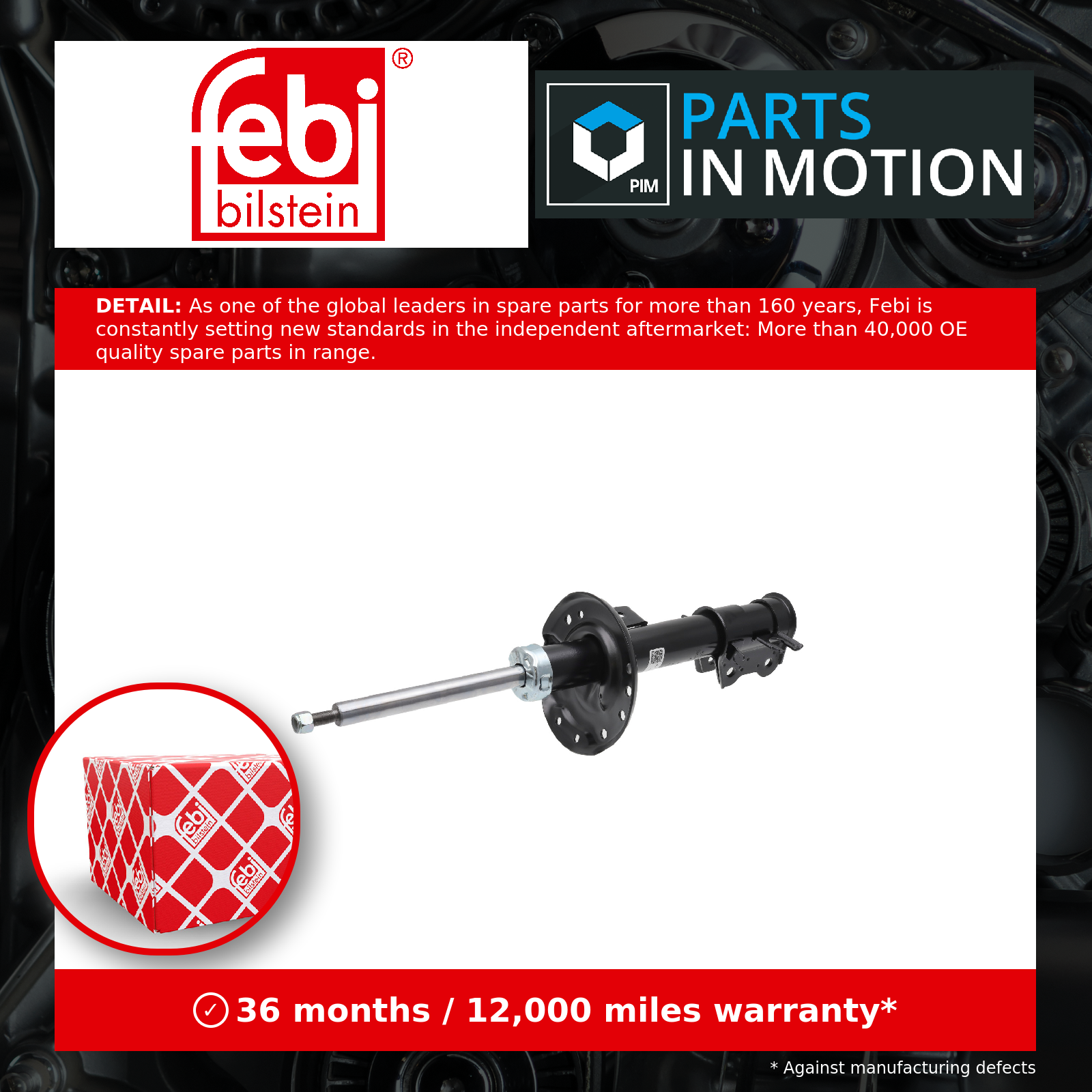 FEBI BILSTEIN 194154 Shock Absorber Front Right Fits Citroen Nemo Fiat Peugeot - Image 3