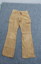 Wilsons Leather Maxima Pants Womens 10 Brown Suede Flare Retro Back Zip Cargo
