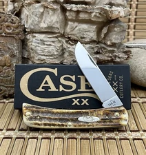 Case XX USA 2025 6.5 Burnt Bone Stag 65310 Sod Buster Jr Pocket Knife