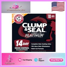 Clump & Seal Platinum 18 lbs Cat Litter - Patented Odor-Sealing & Clumping Power 1.44 per pound