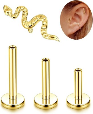 Adramata G23 Titan Helix Piercings Conch Tragus Piercing Ohr Gold/Silber | 16G