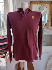 Polo uomo vintage Marina Militare Italiana taglia S rosso vinaccia