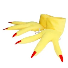 Tequise Rooster Chicken Cuffs Feet Costume Shoes Covers Yellow 