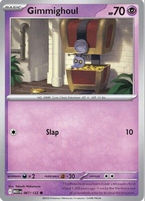 Gimmighoul 067/132 Me01: Mega Evolution Reverse Holo