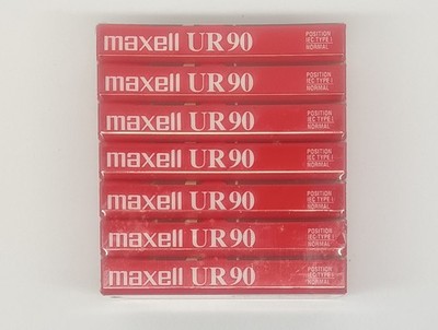 Maxwell 7 pack Audio Cassette Tape Super Size 90 min normal bias ur New Sealed