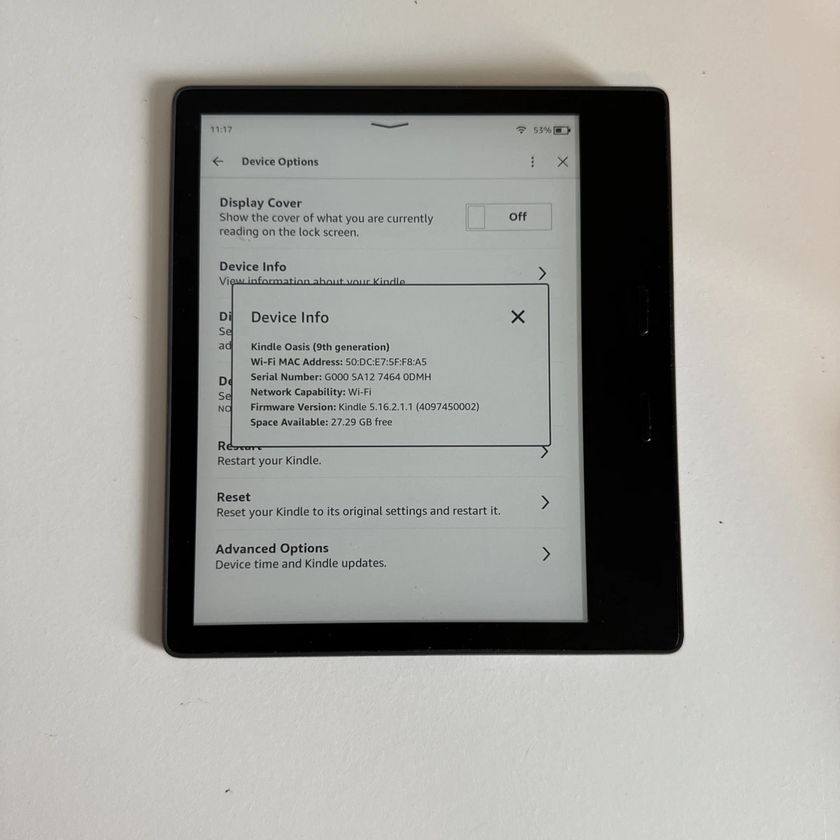 Amazon Kindle Oasis (9th Generation) eBook Readers for sale | eBay UK