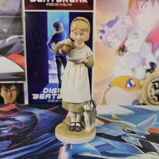 Vintage Royal Osborne Childhood Memories Figurine Girl Feeding Cat 5.5" Tall