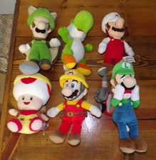 Super Mario Character Plush Lot Mario X2 Luigi X2 Toad Yoshi Animal Toys