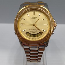 VTG Casio AQ-312W Two-Tone Analog + Digital 50M Watch New Battery