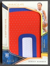 Ron Holland II 2024-25 Immaculate Collection Jersey Number Patch RC /50 #JP-RON