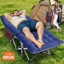 Slsy Folding Camping Cot for Adults, Folding Cot with 3.3 Inch 2 Sided Mattress