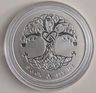 IRELAND TREE OF LIFE 1 OUNCE SILVER ROND .999 PURE