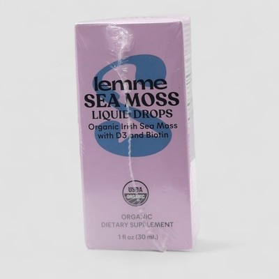 Lemme Sea Irish Sea Moss Organic Liquid Drops w/ D3 and Biotin 1 OZ.