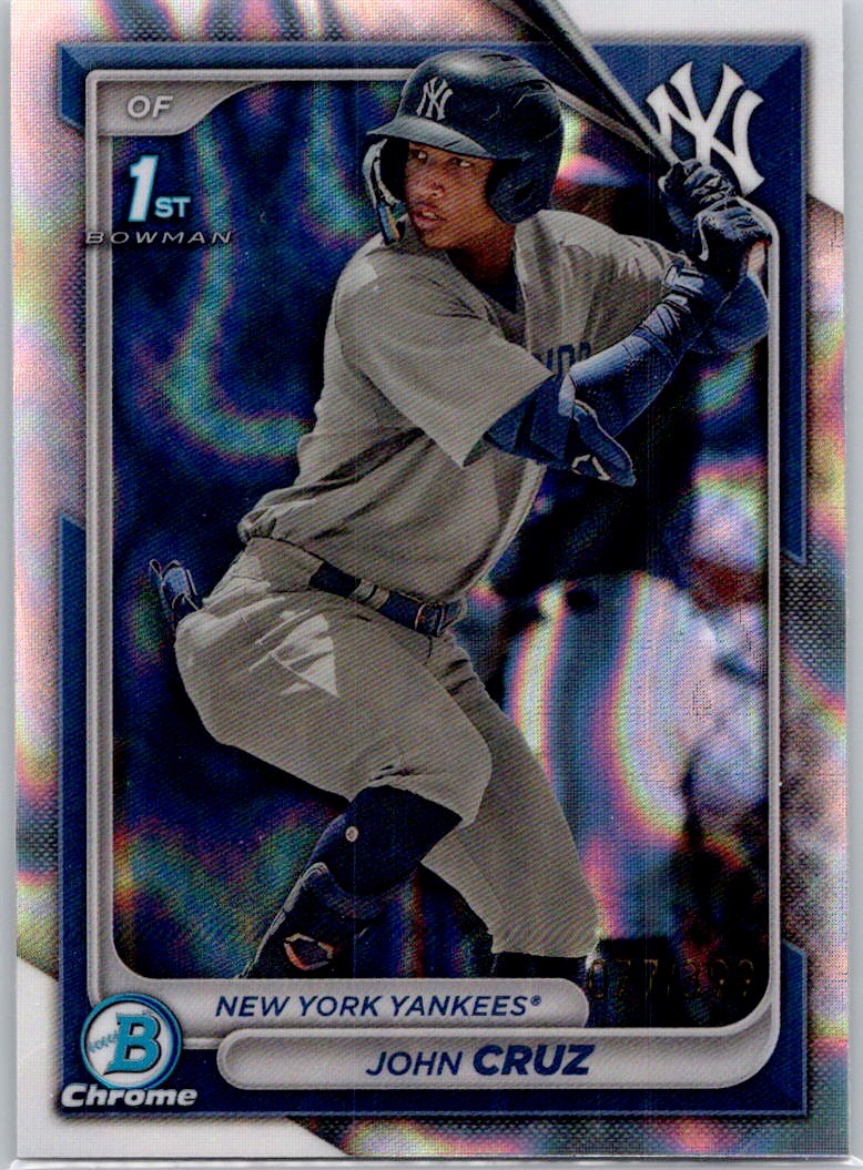 2024 Bowman Chrome 1st Lava Refractor #BCP-77 John Cruz #/399 Yankees