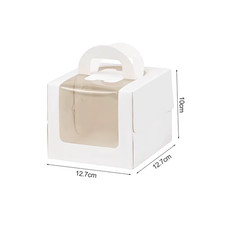10Pcs Cake Box with Clear Window Paper Gift Packaging Box Wedding Birthday Party