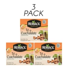 Herbacil Cuachalalate Tea. Stomach Ailments Relief. 25 Bags 0.88 Oz. Pack of 3