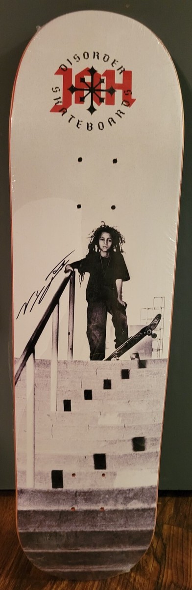 RARE SIGNED Nyjah Huston Disorder Skateboard Deck JAH 8.125