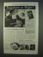 1934 Kodak SS Film Ad - Snapshots at Night