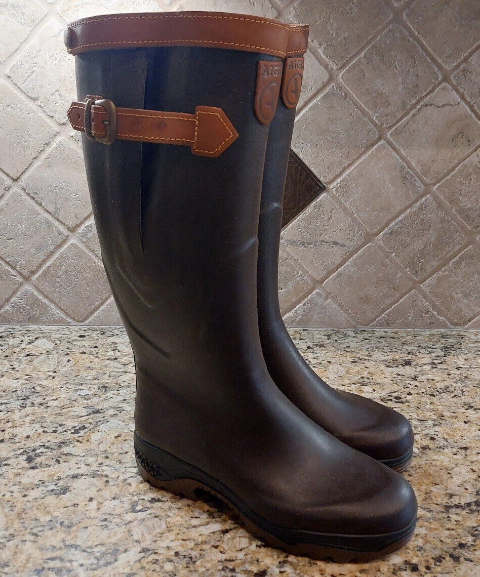 Aigle Parcours 2 Signature Wellingtons Riding Boots Size 42/9 |