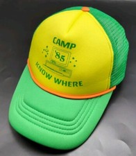 STRANGER THINGS hat Camp Know Where yellow green adjustable snapback cap