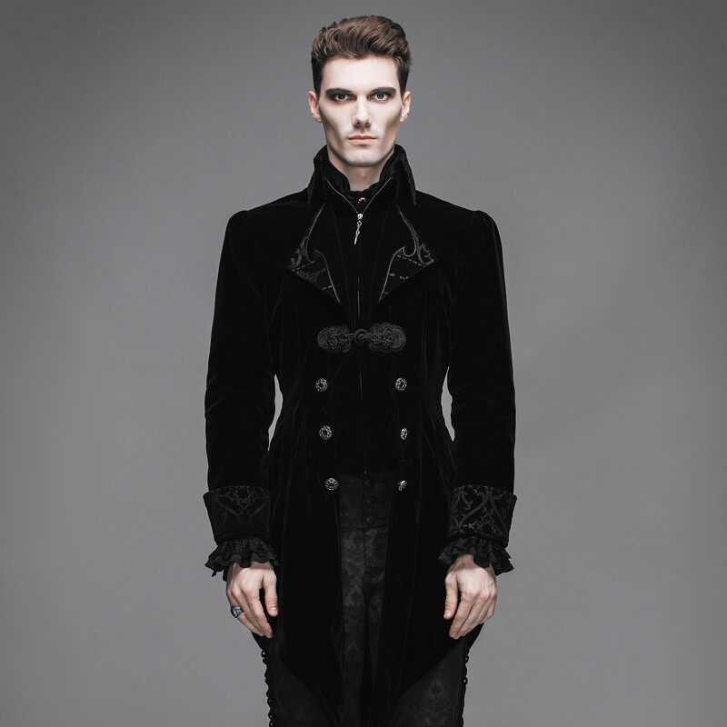 Formal Men Jacket Tuxedo Coat Black Victorian Tailcoat Riding