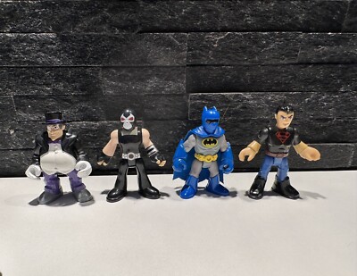 Konvolut 4 x DC Imaginext Figuren Batman, Superman, Bane, Pinguin 