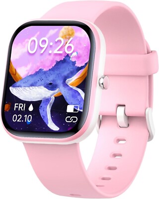 Smartwatch Jungen Mädchen Telefonfunktion Armbanduhr für iPhone Samsung Huawei